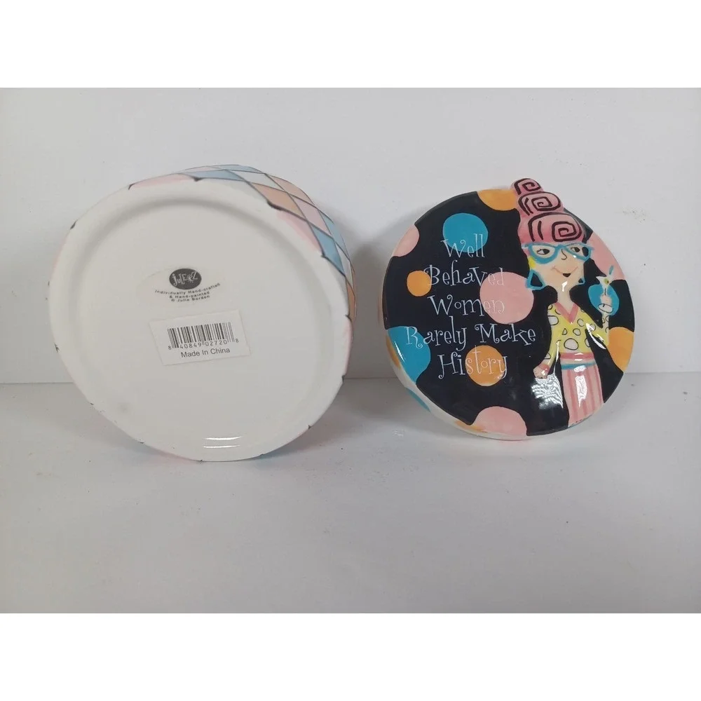 Juleez Julie Borden trinket box Pink Orange Blue White Diamonds New jewelry